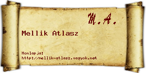 Mellik Atlasz névjegykártya